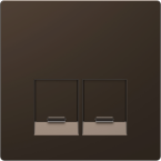  Enjo simple RJ45x2 mocca 
