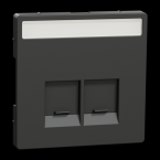  Enjo tiquette RJ45x2 anthra 