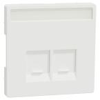  Enjo �tiquette RJ45x2 b.mat 