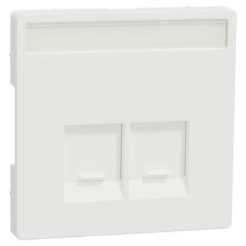  Enjo �tiquette RJ45x2 b.mat 