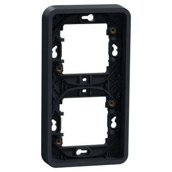  Cadre 2P gris vertica encastr� 