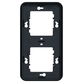  Cadre 2P gris vertica encastr� 