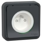  PC 2P+T GRIS CPLT ENCASTRE 