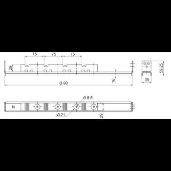  SUP.BARRE HORIZ.3200A 600 