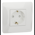  Prise 2P+T DE vis Blanc plaque 