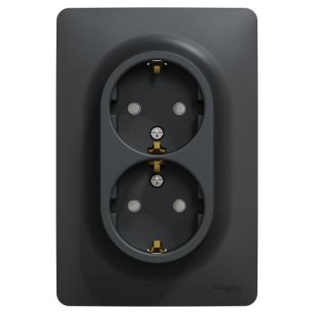  Prise 2x 2P+T DE vis Anth bo1P 