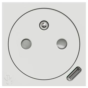  2P+T USB C FR 90� affl rap Blc 