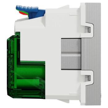  2P+T USB C FR 90� affl rap Alu 