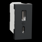  Charg USB A+C 15W 1mod anth 