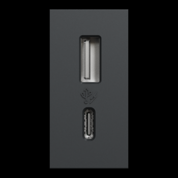  Charg USB A+C 15W 1mod anth 