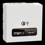  Prise charg USB rapide A+C blc 
