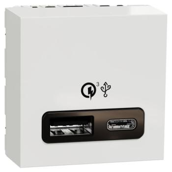  Prise charg USB rapide A+C blc 