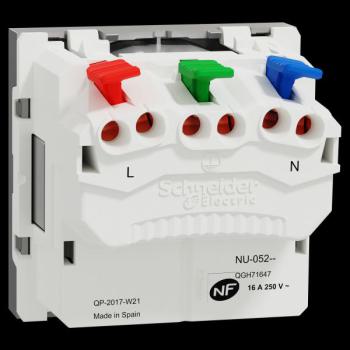  Prise 2P+T FR 90� affl rap Alu 