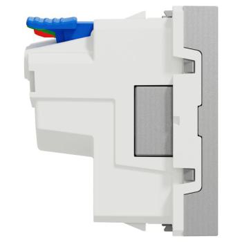  Prise 2P+T FR 90� affl rap Alu 