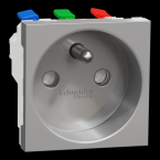  Prise 2P+T FR 90 rapide Alu 