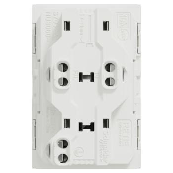  Prise std dbe US 15A  2P+T blc 