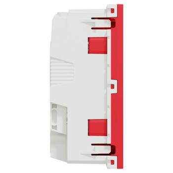  Prise 2x 2P+T DE vis Rouge 