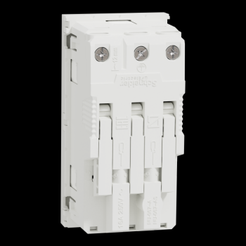  Prise 2x 2P+T DE vis Blanc 