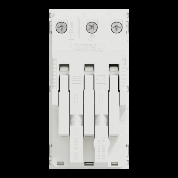  Prise 2x 2P+T DE vis Blanc 