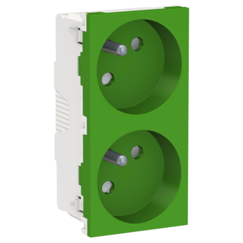  Prise 2x 2P+T FR 45 rap Vert 