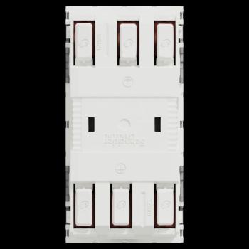  Prise 2x2P+T FR 45� rapide Alu 