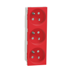  Prise 3x 2P+T FR45 dt Rou 