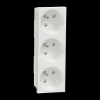  Prise triple 2P+T FR 45 Blanc 