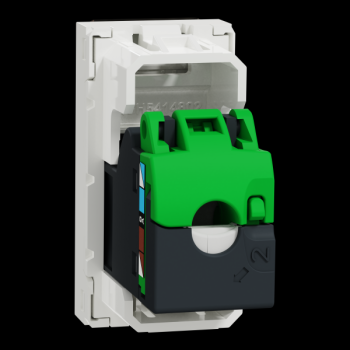  Prise RJ45 x1 cat6STP 1m Blanc 