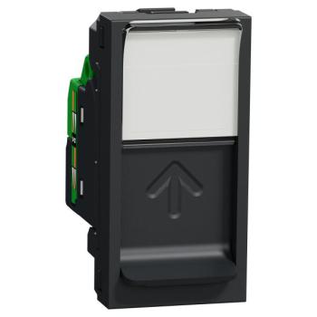  Prise RJ45 x1 cat6STP 1m Anth 