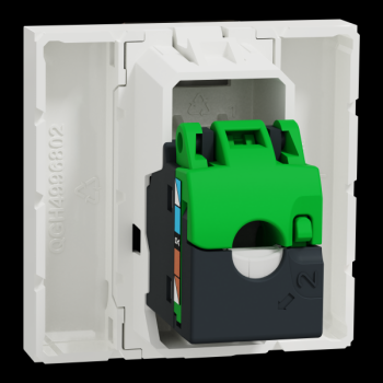  Prise RJ45 x1 cat6FTP 2m Blanc 