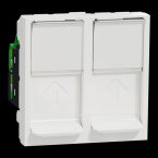  Prise RJ45 x2 cat6STP 2m Blanc 