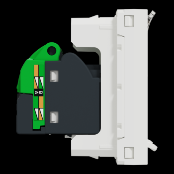  Prise RJ45 x2 cat6STP 2m Blanc 