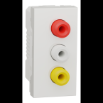  Prise RCA triple 1m Blanc 