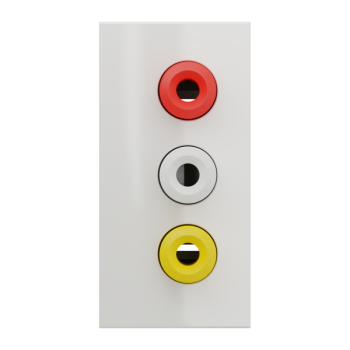  Prise RCA triple 1m Blanc 
