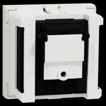  Prise TV + FM + SAT 2m Blanc 