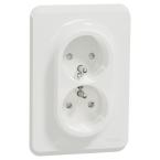  Prise 2x2P+T FR vis Blanc bo1P 