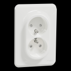  Prise 2x2P+T FR vis Blanc bo1P 