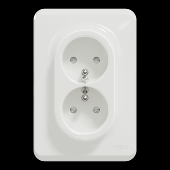  Prise 2x2P+T FR vis Blanc bo1P 