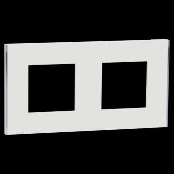  Unica D plaq blanc/argent 2P 