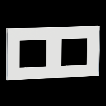  Unica D plaq blanc/argent 2P 