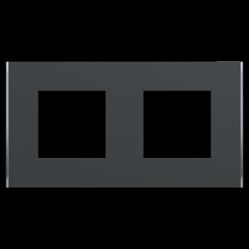  Unica D plaq anth/argent 2P 