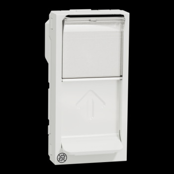  Prise 1 RJ45 Keyst 1m Blc ant 
