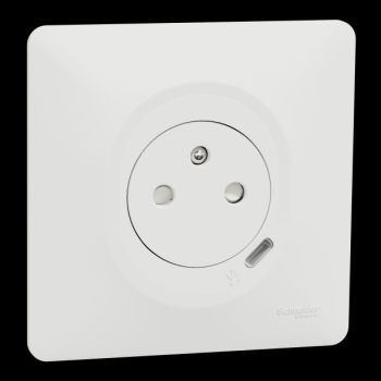  Combi 2P+T affl + USB-C Blanc 