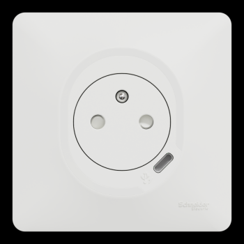  Combi 2P+T affl + USB-C Blanc 