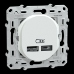  Chargeur USB A+C 12W Blanc 