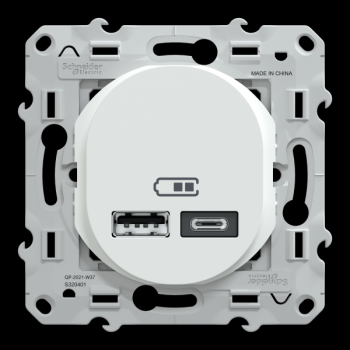  Chargeur USB A+C 12W Blanc 