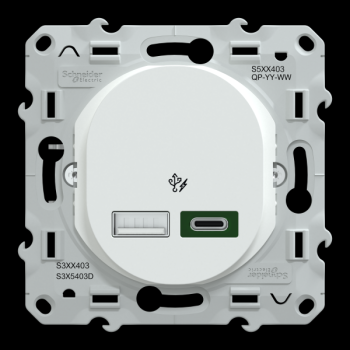  Chargeur USBA 7,5W+C 45W Blanc 
