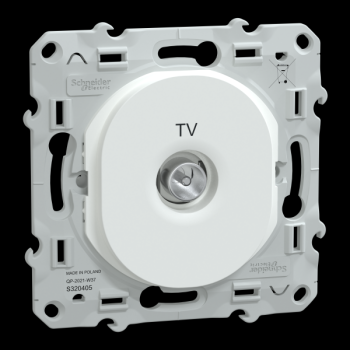  Prise TV simple blanc 