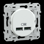 Chargeur USB A+A 10,5W Blanc 
