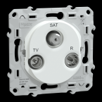  PRISE TV-R-SAT Blanc 